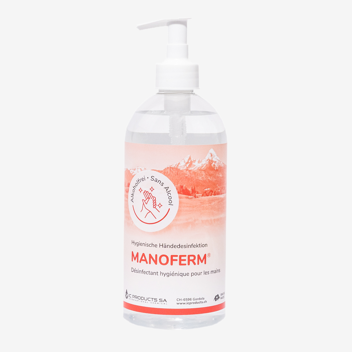 Desinfektion Hände MANOFERM® mit Dosieraufsatz 500 ml - Karton à 20 Flaschen